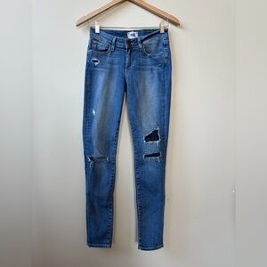 PAIGE Denim Jeans - Size 27 - Distressed with Patchwork Detail